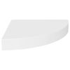 Floating Corner Shelves 2 pcs White 9.8"x9.8"x1.5" MDF - White