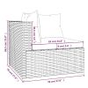 4 Piece Patio Lounge Set with Cushions Poly Rattan Brown - Brown