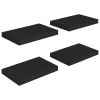 Floating Wall Shelves 4 pcs Black 15.7"x9.1"x1.5" MDF - Black