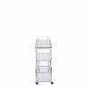 Electroplated Glass Bar Cart, With Wine Rack And Glass Holder, For Kitchen, Serving, Hotel Silver - as picture