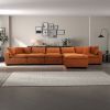 Hayward Burnt Orange Velvet Modular Sectional Sofa - as Pic