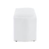 Elegant Long - shaped Storage Ottoman Bench of boucle material with Simple and Grand Design, White - as Pic