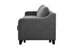 69" 3 in 1 Convertible Queen Sleeper Sofa Bed, Modern Fabric Loveseat Futon Sofa Couch w/Pullout Bed-Dark Grey