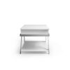 Contemporary Style White 1pc Coffee Table Lift Top Design High Gloss Finish Chrome Frame Living Room Furniture - as Pic