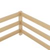 Twin Size Floor Bed, Montessori Floor Bed with Fence, Kids Montessori Bed Twin Size, Wood Montessori Floor Bed for Kids, Girls, Boys