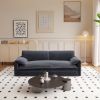 66" Queen Pull Out Sofa Bed, 3-in-1 Convertible Sleeper Sofa with Side Storage,Multi-Functional Velvet Loveseat Bed