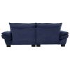 Corduroy Sofa Sleeper Couch Loveseat Sofa with Pillows Comfy Upholstered Deep Seat Sofa-Blue Corduroy