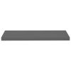 Floating Wall Shelves 2 pcs High Gloss Gray 31.5"x9.3"x1.5" MDF - Grey