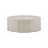 48" Ottoman,Polyester Fabric Large Cocktail Ottoman Modern Style For Living Room, Cream - as Pic
