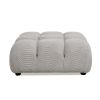 Marcel 36" Bubble Modular Modern Cocktail Ottoman, Pebble Gray Corduroy - as Pic