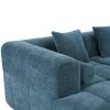 101.2" Sectional Sofa Full-Compressed Sofa Modular Sofa Couch Free-combined Sofa with Deep Seating for Living Room, Blue - as Pic