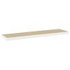 Floating Wall Shelves 2 pcs Oak and White 47.2"x9.3"x1.5" MDF - White