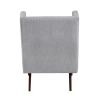 Contemporary Grey Wingback Accent Chair Chenille Upholstery Plywood Frame Living Room Furniture 1pc - as Pic