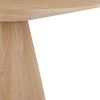 45.27'' Wooden Dining Table Round Dining Table, Hardwood Solids Construction, a Oak Top Suitable for Kitchen, Living Room, Cafe ASH - as Pic