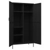 Wardrobe Black 35.4"x19.7"x70.9" Steel - Black