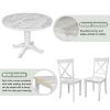 Orisfur. 5 Pieces Dining Table and Chairs Set for 4 Persons, Kitchen Room Solid Wood Table with 4 Chairs - pic