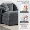 103.5" Chenille Modular Sectional Sofa with Deep and Wide Seat,L Shaped Cloud Couch Set with Double Cushions, 3 Colors - as Pic