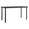 7 Piece Patio Dining Set Black - Black