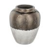 13x13x16" Round Sienna Brown Ceramic Accent Vase - as Pic