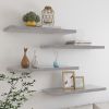 Floating Wall Shelves 4 pcs Concrete Gray 31.5"x9.3"x1.5" MDF - Grey