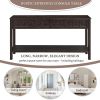 Rustic Entryway Console Table, 60" Long Sofa Table with two Different Size Drawers and Bottom Shelf for Storage (Espresso) - as picture