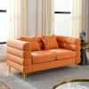 3-seater + 2-seater Combination sofa.ORANGE teddy - as Pic