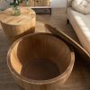 31.50"Vintage Style Bucket Shaped Coffee Table for Office, Dining Room and Living Room(Same SKU:W757P170149) - as Pic
