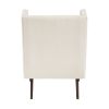 Contemporary Beige Wingback Accent Chair Chenille Upholstery Plywood Frame Living Room Furniture 1pc - as Pic