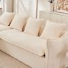 VIDEO provided Sofa Deep Seat Sofa 3 Seater for Living Room Oversized Comfy Sofa L-Shape Sofa Couch with Chaise Home Furniture Sleeper Sectional Sofa