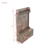 Hall Tree with Storage Bench, Entryway Bench with Drawer and 5 Hooks, Coat Rack with Display Shelf for Hallway Entryways, Oak - as Pic