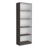 Bookcase 4-Shelves Benzoni, Office, Matt Gray / White - Matt Gray / White