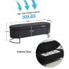 COOLMORE Storage Ottoman,Bedroom End Bench,Upholstered Fabric Storage Ottoman with Safety Hinge, Entryway Padded Footstool