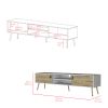 Tv Stand A Magness, Living Room, White / Macadamia - White / Macadamia
