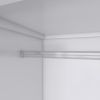 Armoire Wardrobe Closet Wooden with 3 Doors, Hanging Rods, 2 Drawers, Storage Cabinet, White 47.24" W x 20.59" D x 70.87 "H