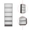 Bookcase 4-Shelves Benzoni, Office, Matt Gray / White - Matt Gray / White