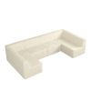 U shape Modular Sectional Sofa, Compressed Sectional Sofa Modern Minimalist Style Corduroy Couch, BEIGE