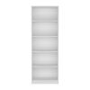 Bookcase 4-Shelves Benzoni, Office, White - White