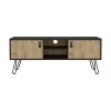 Tv Stand B Magness, Living Room, Black / Macadamia - Black / Macadamia