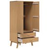 Wardrobe OLDEN Brown 30.1"x20.9"x67.7" Solid Wood Pine - Brown