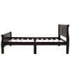 Wood Platform Bed Twin Bed Frame Mattress Foundation Sleigh Bed with Headboard/Footboard/Wood Slat Support - as pic