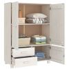 Wardrobe HAMAR White 39"x17.7"x53.9" Solid Wood Pine - White