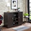 Espresso 2-Door Wine Cabinet - as Pic