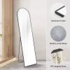 Floor Standing Mirror, Wall Mirror with Stand Aluminum Alloy Thin Frame,21''*64'' - Black