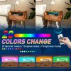 Nightstands with Charging Station, 2-Tier Storage & 20 Colors Remote LED Lights. - Vintage