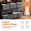 Dresser for bedroom 7 storage Spaces, assembled wardrobe lockers, bedroom furniture lockers - Gray