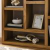 Open Wooden Open Shelf Bookcase, Freestanding Display Storage Cabinet with 7 Cube Storage Spaces, Floor Standing Bookshelf