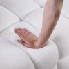 84.3 length ,35.83" deepth ,human body structure for USA people, marshmallow sofa,boucle sofa ,White color,3 seater - White