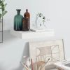 Floating Wall Shelf High Gloss White 9.1"x9.3"x1.5" MDF - White