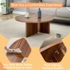 Versatile Walnut-Finished MDF Round Coffee Table for Diverse Interior Styles, with Dimensions of 31.5*31.5*13.98 Inches