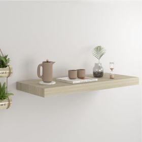 Floating Wall Shelf Oak 23.6"x9.3"x1.5" MDF - Brown
